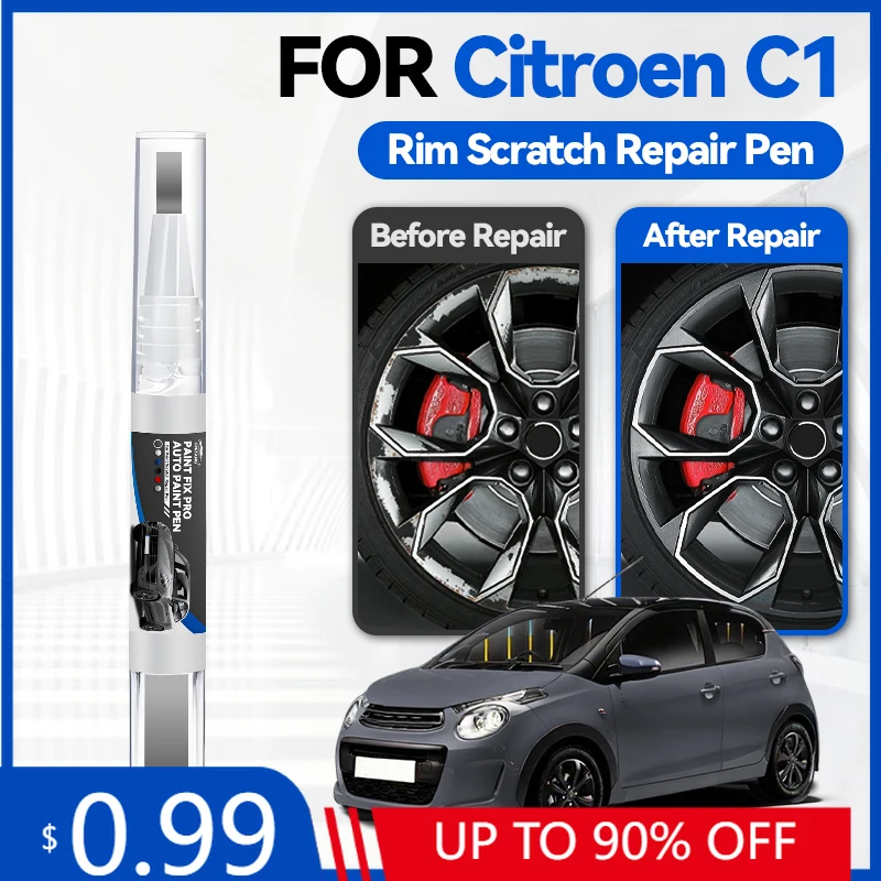 

Карандаш для подкраски колесных дисков Citroen C1, средство для ремонта царапин, аксессуары для авто, черный, синий, серый, зеленый