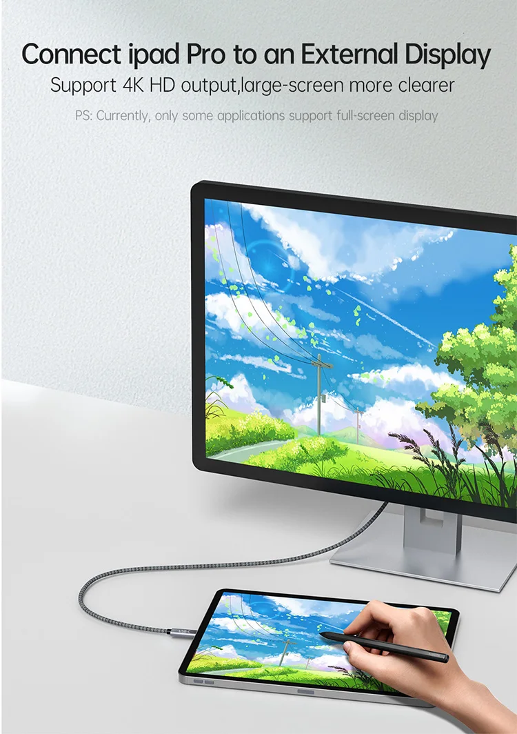 USB-C-zu-DisplayPort-Kabel 8K@60Hz, Typ-C-zu-DisplayPort-1.4-Kabel 4K@240Hz Thunderbolt 3 4 für MacBook Air Pro Samsung Telefon – Detail 8