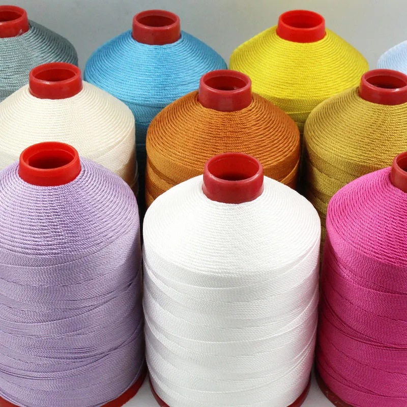 18-Strand Hand Braided 1mm High Tenacity Polyester Filament Yarn CS Thread for Hand Knitting and Sewing with Dyed Pattern