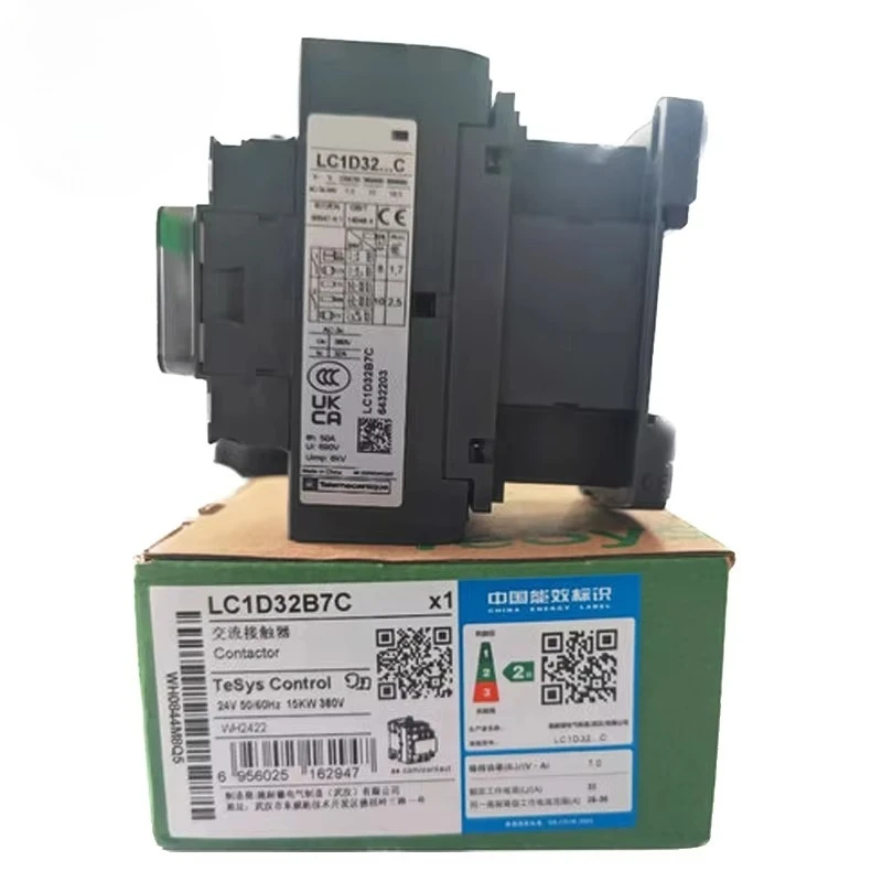 

PLC Programming Controller Brand New Original Three-Pole 24V AC Coil TeSys D LC1D32B7C 32A AC Contactor