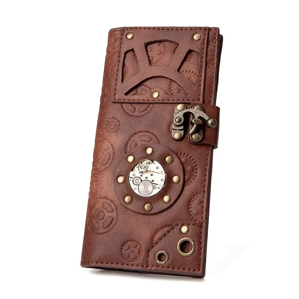 

New Steampunk Women's Luxury Wallet Vintage Handbag Money Bag Purse Portefeuille Femme Carteras Mujer card holder card pack