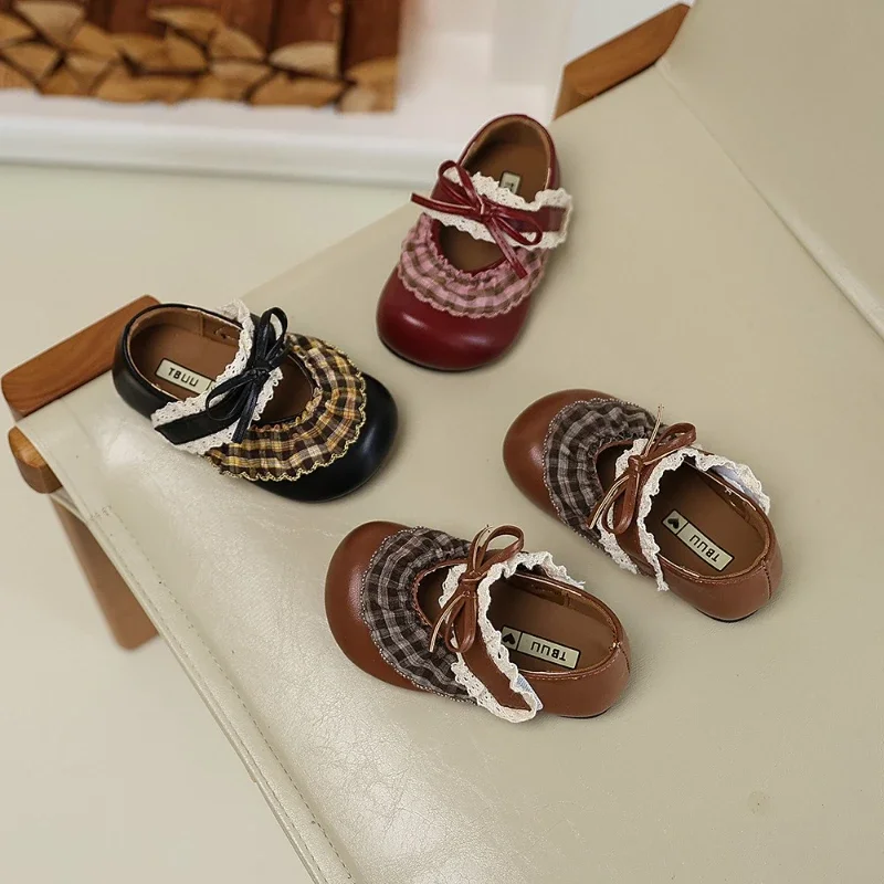 

Children Princess Leather Shoes for Girls 2025 Autumn New Fashion Korean Style Soft Bottom Anti-slippery Versatile Dress Shoes