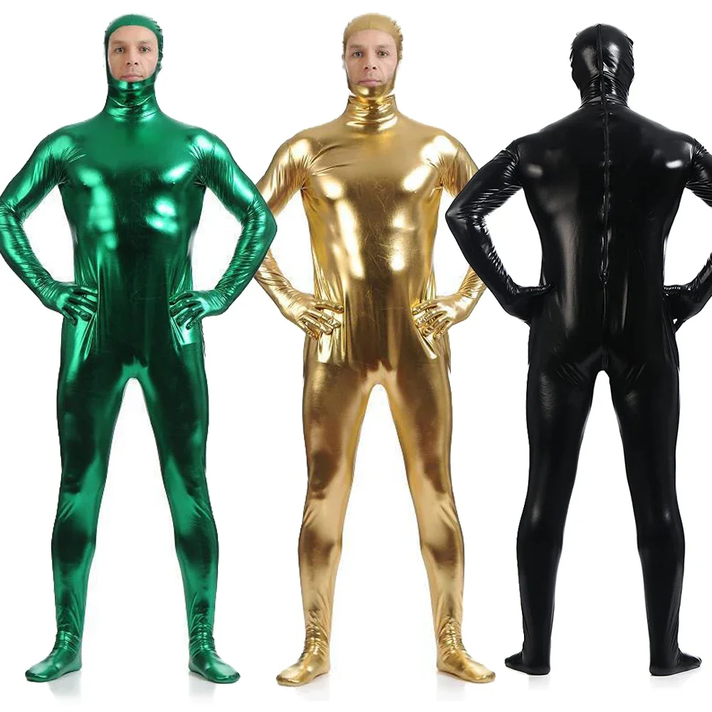 

Комбинезон Combinaison на Хэллоуин 20225, комбинезон из спандекса для взрослых, visage ouvert, Faux cuir variallique, костюм Zentai complet