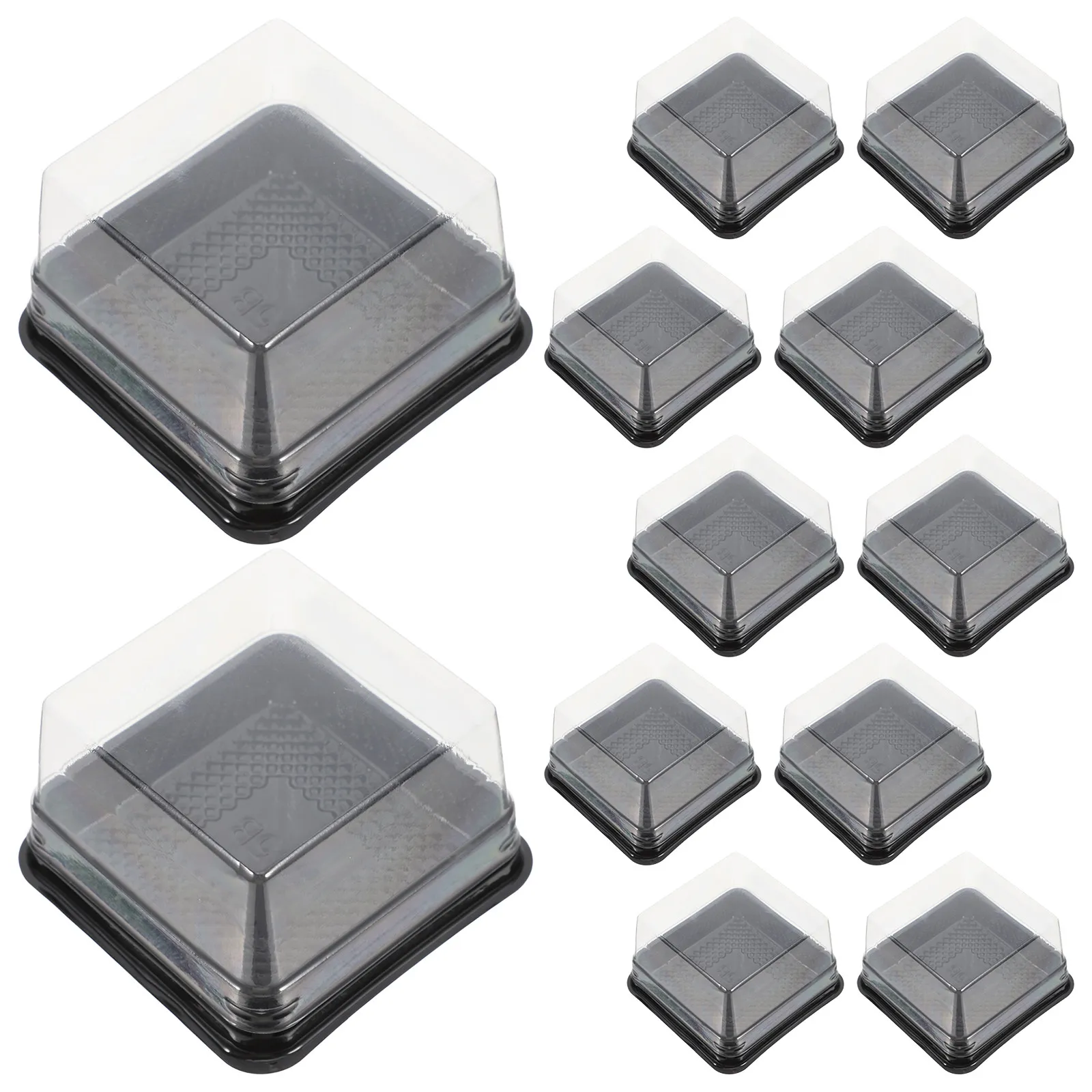 Caja para 100 unidades de pastelitos de huevo: Contenedor cuadrado transparente con tapa, reutilizable, para postres y dulces de panadería, almacenamiento de alimentos de 50g