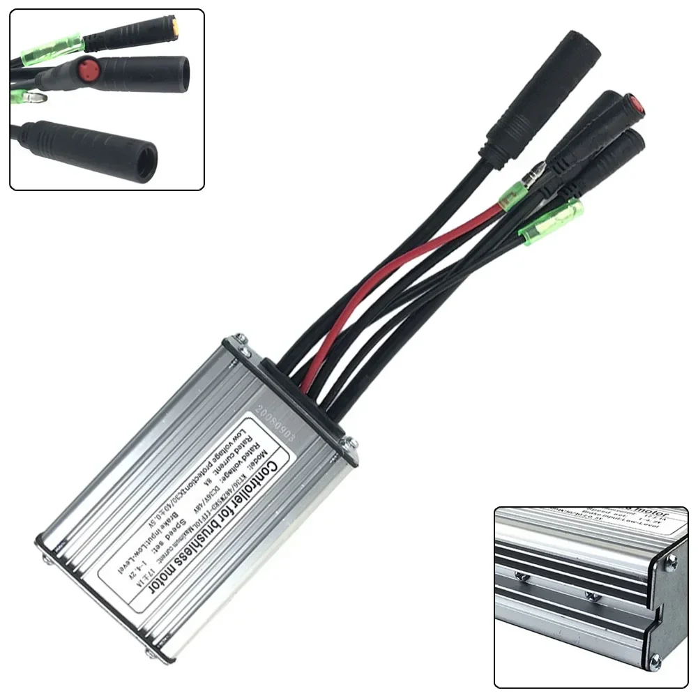 DC36V/48V Waterproof Ebike Controller Controller 250-350W 9*6*4cm Current: 17±1A For KT Series Motors High Quality