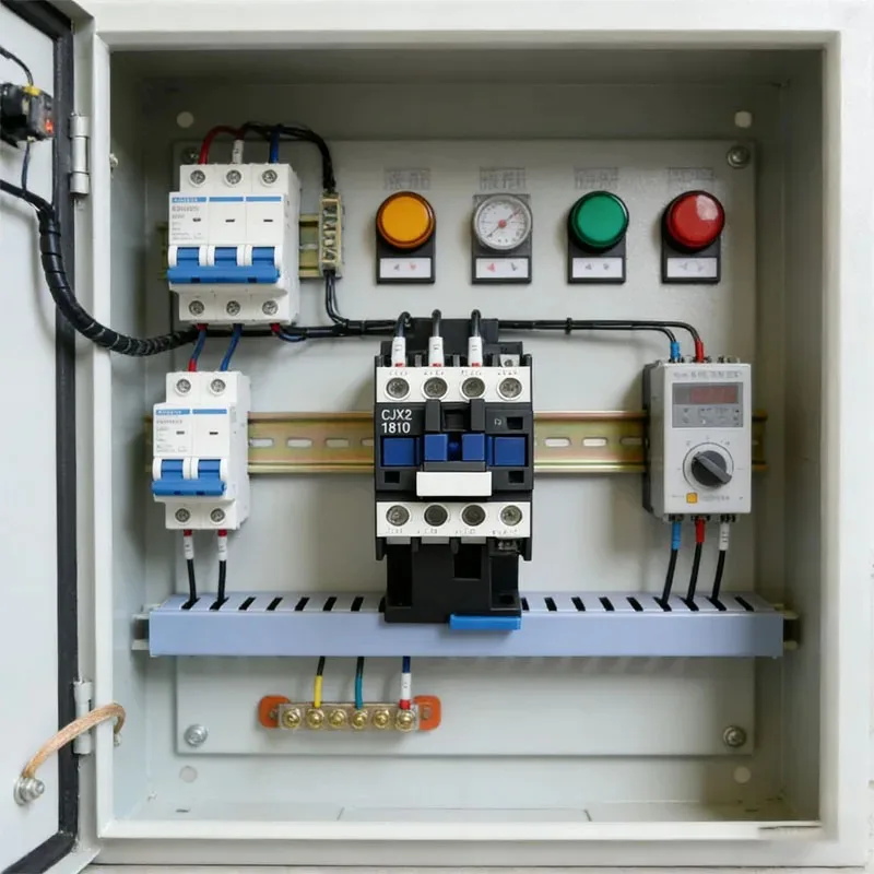 CJX2-1810 18A 3 Pole AC Contactor Din Rail Mount 3 Phase 3P+1NO Normal Open Coil Voltage Optional 24V/36V/110V/220V/380V 50/60Hz