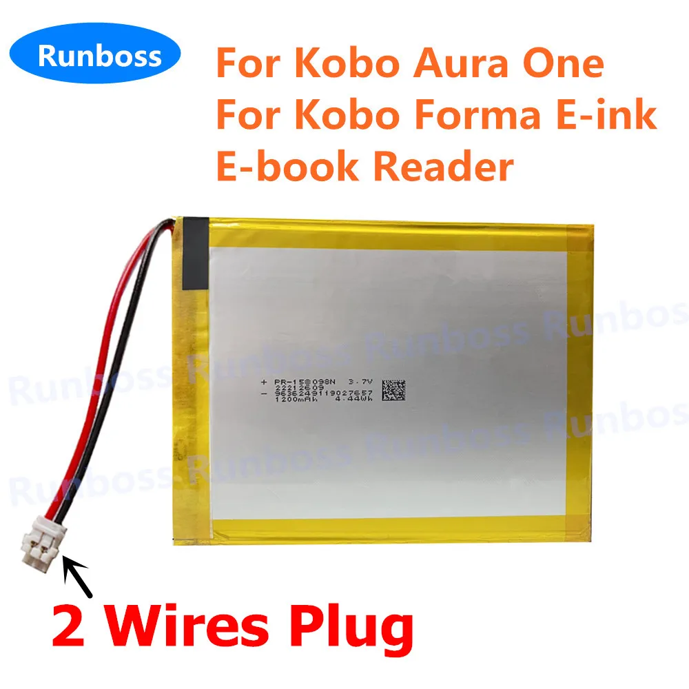Original New PR-158098N For Kobo Liba H20 Electronic Reader Kobo Aura One / Kobo Forma E-ink E-book  3.7V 1200mAh 1ICP2/80/98