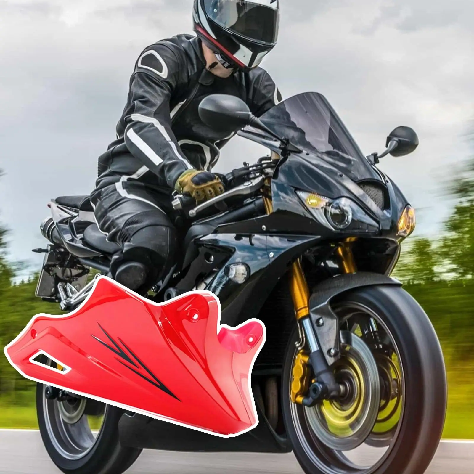 Motorcycle Lower Leg Fairings Engine Guard Under Cowl Lowered Shrouds Modification Accessories for Weather Protection