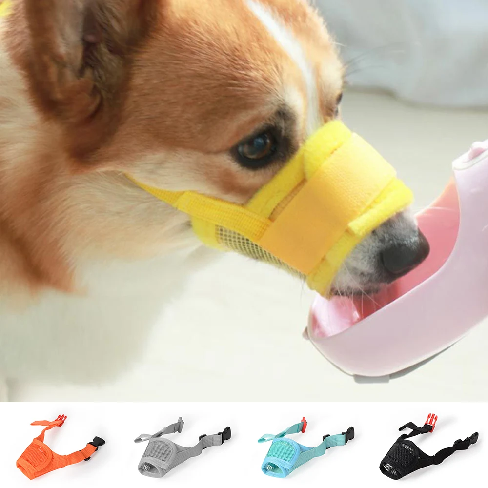 Mesh Dog Mouth Muzzles for Large Small Dog Mouth Cover Grooming Mask Anti Biting Chewing Safety Breathe Pet Training Accessories