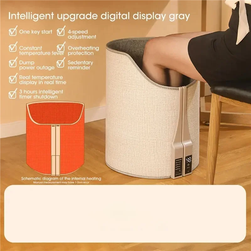 ABGR-2X سخان أقدام كهربائية شاشة ديجيتال قابلة للطي المحمولة قابل للتعديل ترموستات جهاز تدفئة القدمين الاتحاد الأوروبي التوصيل