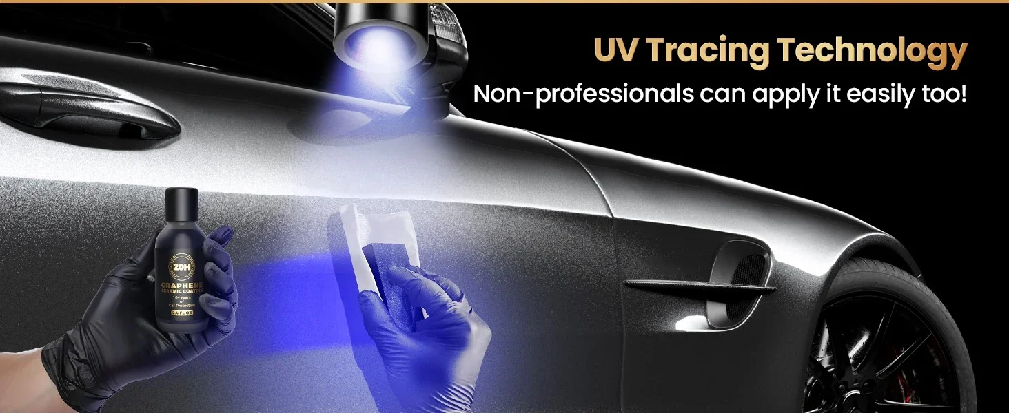 20H Fortschrittliche Nano-Graphen-Keramikbeschichtung 140ml UV-Technologie Extrem Hydrophobe Auto-Keramikbeschichtungs-Set für Autopflege – Detail 3