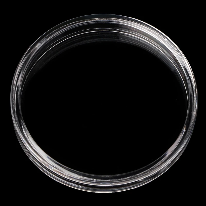 F92B Round Coin Storage Box Transparent Beauty Diamond Ring Earring for Case for Cosmetic Makeup Art Crafts