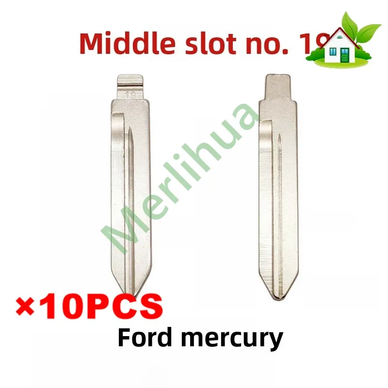 Middle slot No. 19 car key embryo is suitable for Ford series, Mercury, modified medium slot key blank replacement copper head