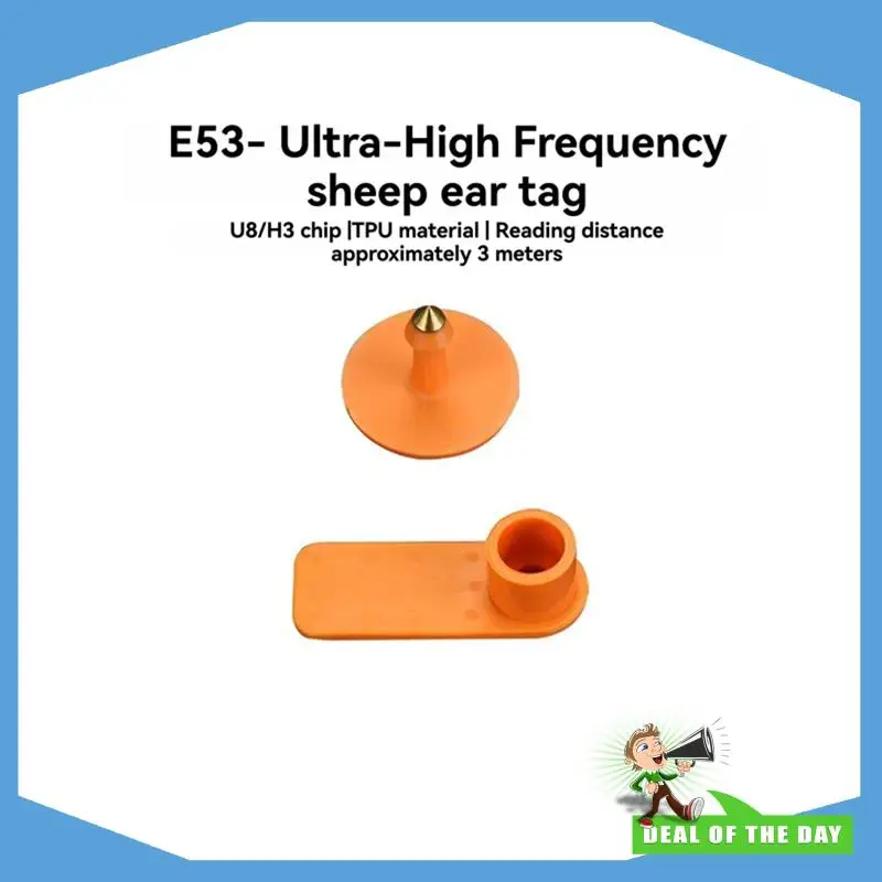 

24-Hour Delivery Electronic Ear Tag Rfid Uhf Tag 860-960Mhz LF 134.2Mhz 10Pcs RFID Uhf Animal Ear Tag ISO18000 6C Sheep Ear