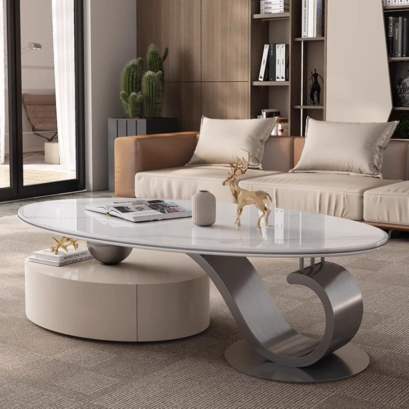 

Unique Nordic Coffee Table Ornaments Irregular Living Room Oval Coffee Table Magazine Glam Meubles De Salon House Accessories