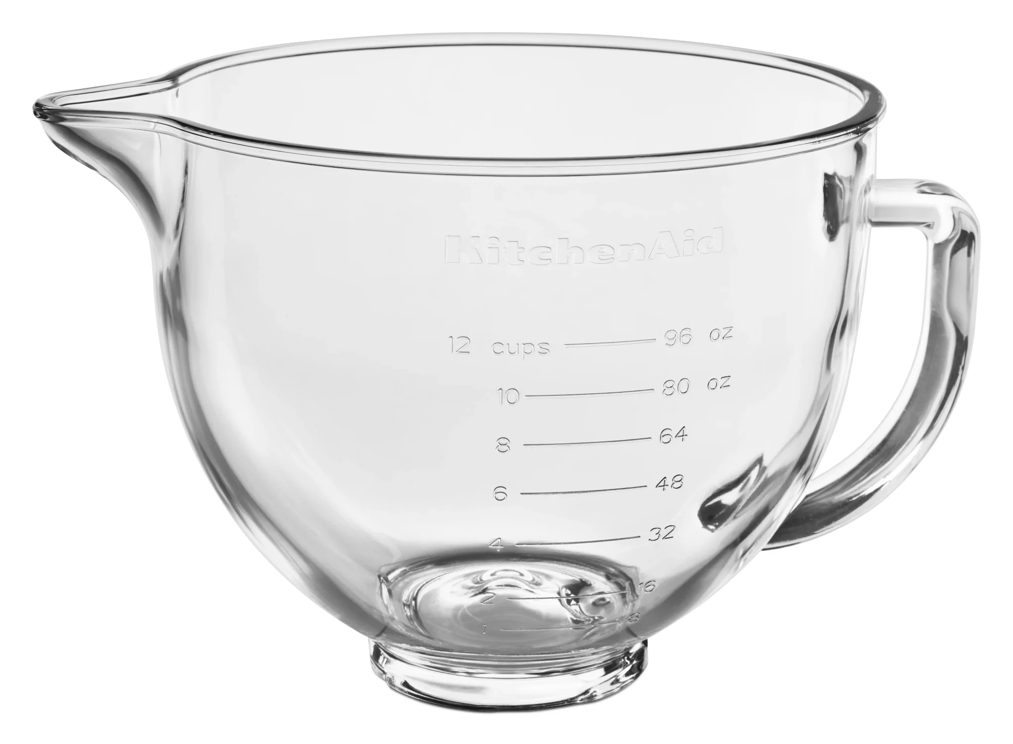 

5 Quart Tilt-Head Glass Bowl with Measurement Markings - KSM5NLGB