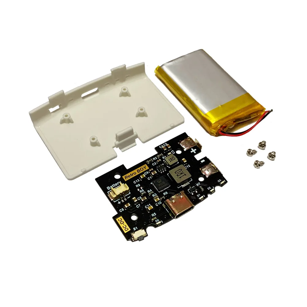 Rechargeable Lithium Battery Module with Type-C Charging Port Battery Cover  For Game Boy Advance For GBA Retro BOY