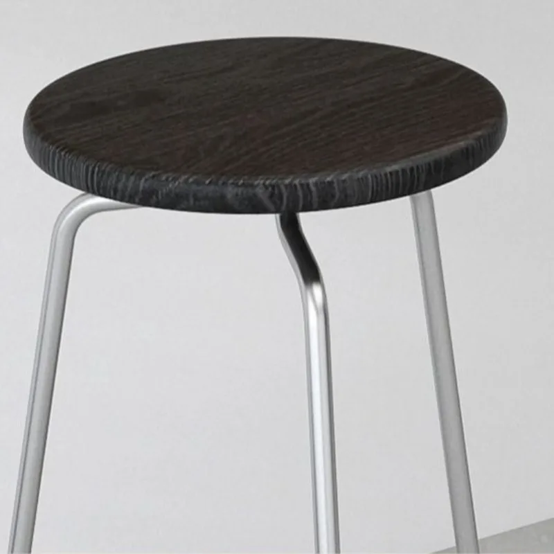 Proste drewniane krzesła barowe z elementami żelaznymi w stylu nordyckim, wysokie krzesło kuchenne, nowoczesne, wielofunkcyjne, luksusowe, artystyczne meble do salonu.