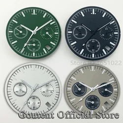 Goutent 31.5mm green grey white black quartz movement watch dial and VK63 watch hands luminous watch dial Fit VK63 movement