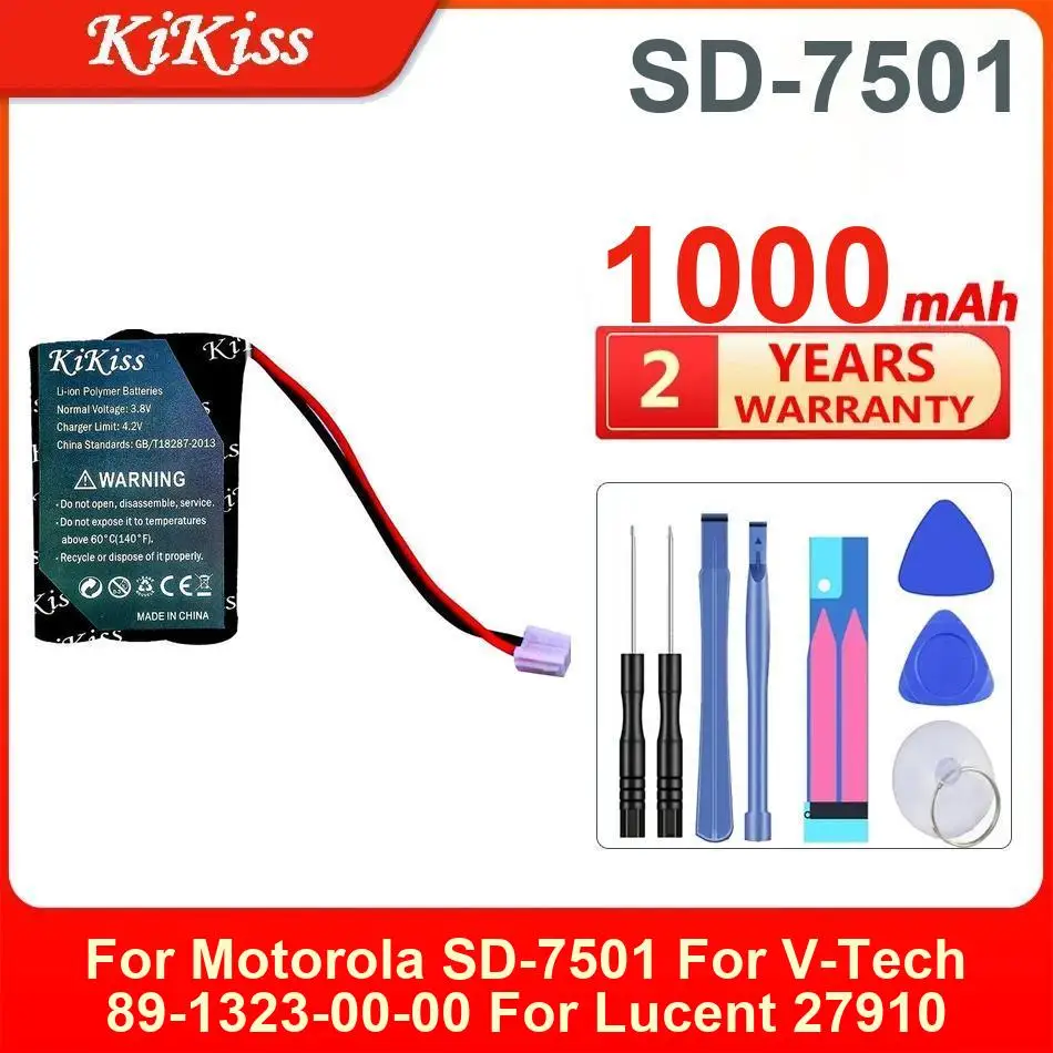 

1000Mah Kikiss Battery SD-7501 For Motorola Moto V-Tech 89-1323-00-00 Lucent 27910