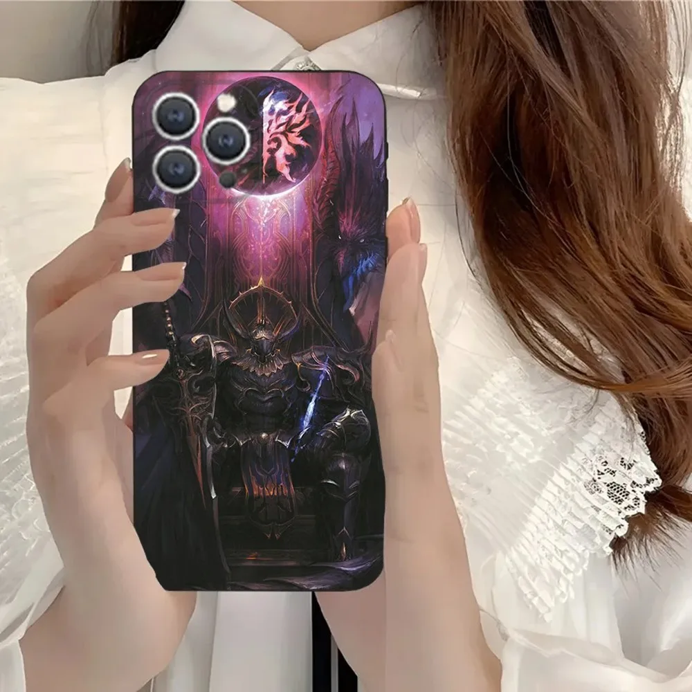 F-Final F-Fantasy XIV Game Phone Case For iPhone 15,14,13,12,11,Plus,Pro Max,XS,X,XR,SE,Mini,8,7 Soft Silicone Black Cover