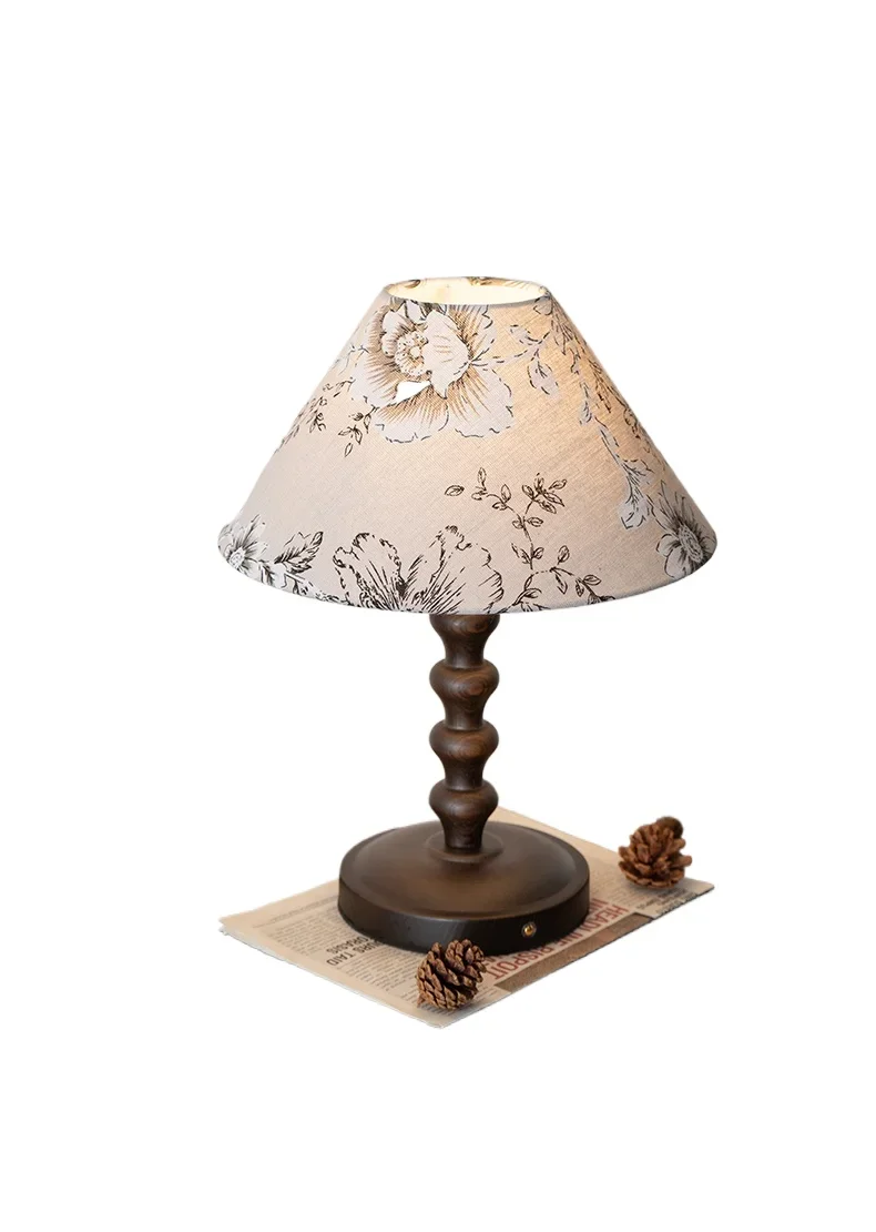 New French retro medieval bedside lamp American designer wabi sandy wind lamp