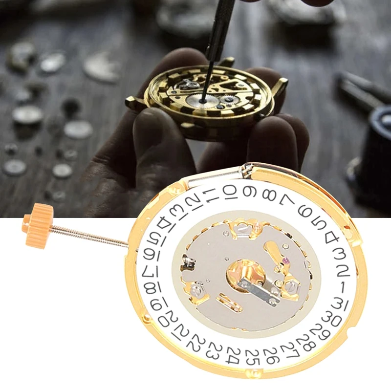 6004D Watch Movement 6004Two And A Half Needle Movement 3 O'clock Calendar Quartz Watch Movement Replacement For RONDA