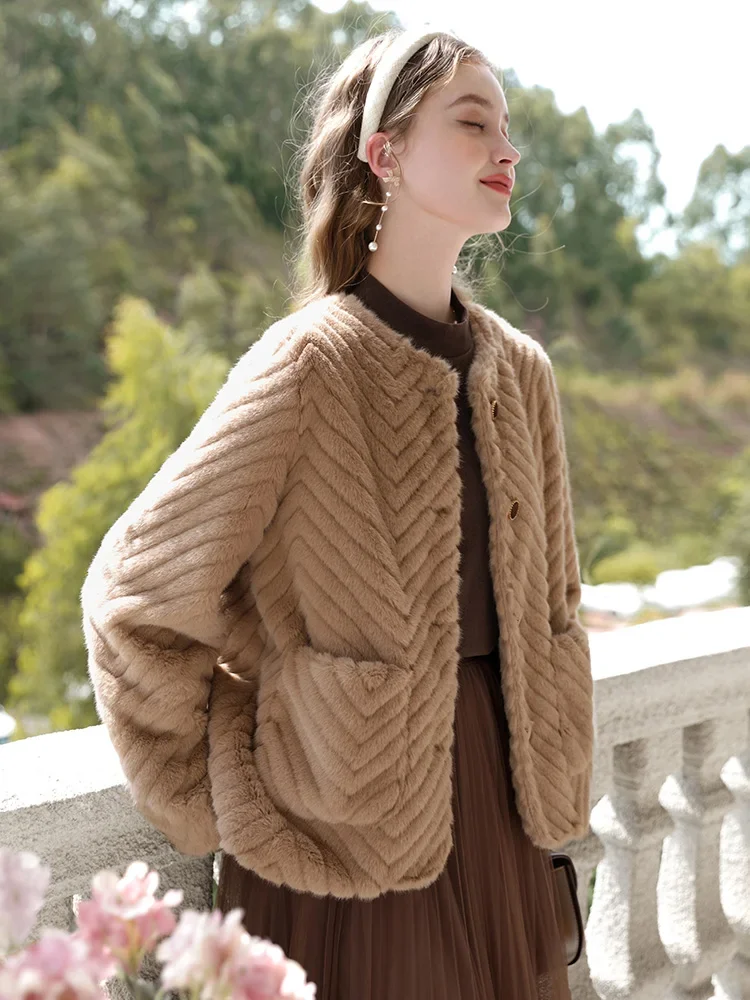 I BELIEVE YOU Coat Winter for Women 2023 New Casual Basics Lazy Shearling Hairy Jacket Female Vintage Quality Outwear 2234155413