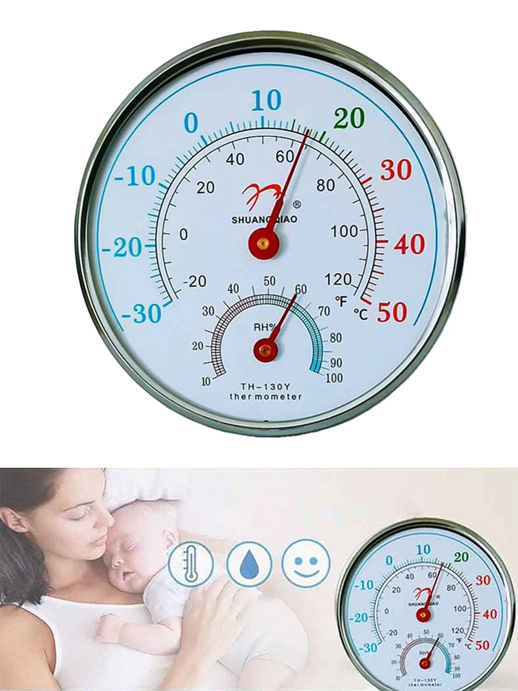 Mini Thermometer Hygrometer Thermo Analogue Humidity Room Climate Control Home Office Temperature Measure Tools Indoor Outdoor