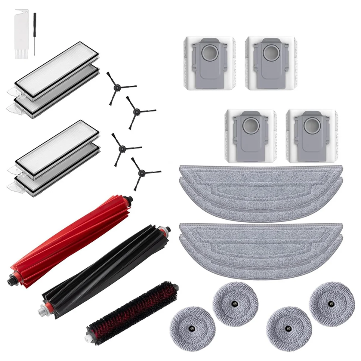 

For Roborock S8 MaxV Ultra Main Side Brush Hepa Filter Mop Cloth Replacement Spare Parts