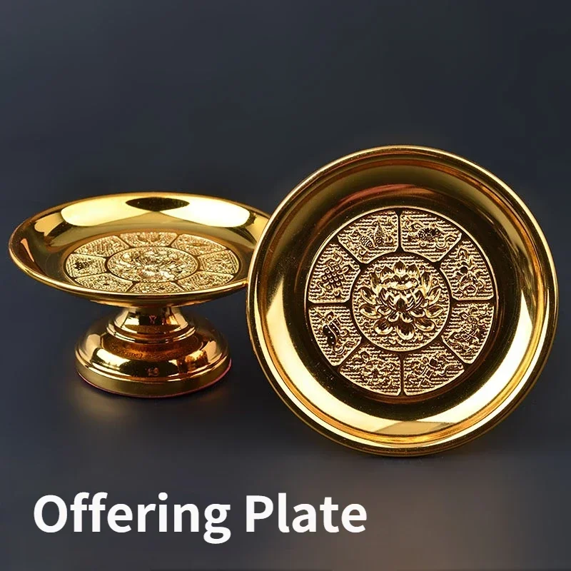 Fruitplate Offering Alloy fruit plate offering Buddha Lotus fruit plate Guanyin tribute Buddhist article