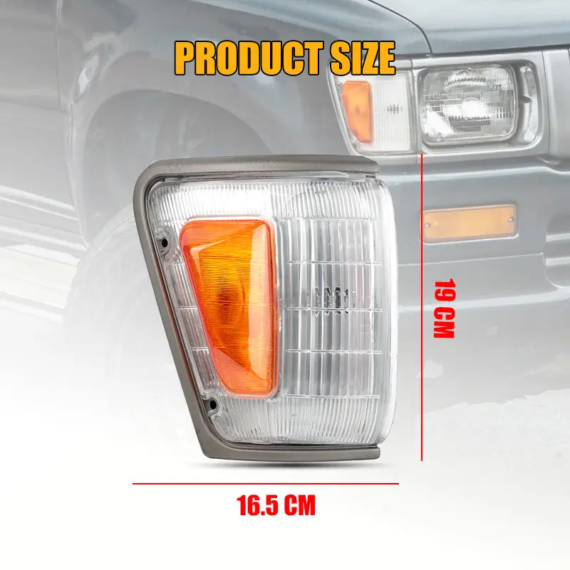 Side Turn Signal Corner Light Cover Shell No-Bulb for Toyota Hilux LN108/YN106/4runner 1988 1990 1992 1997 Indicator Park Lamp