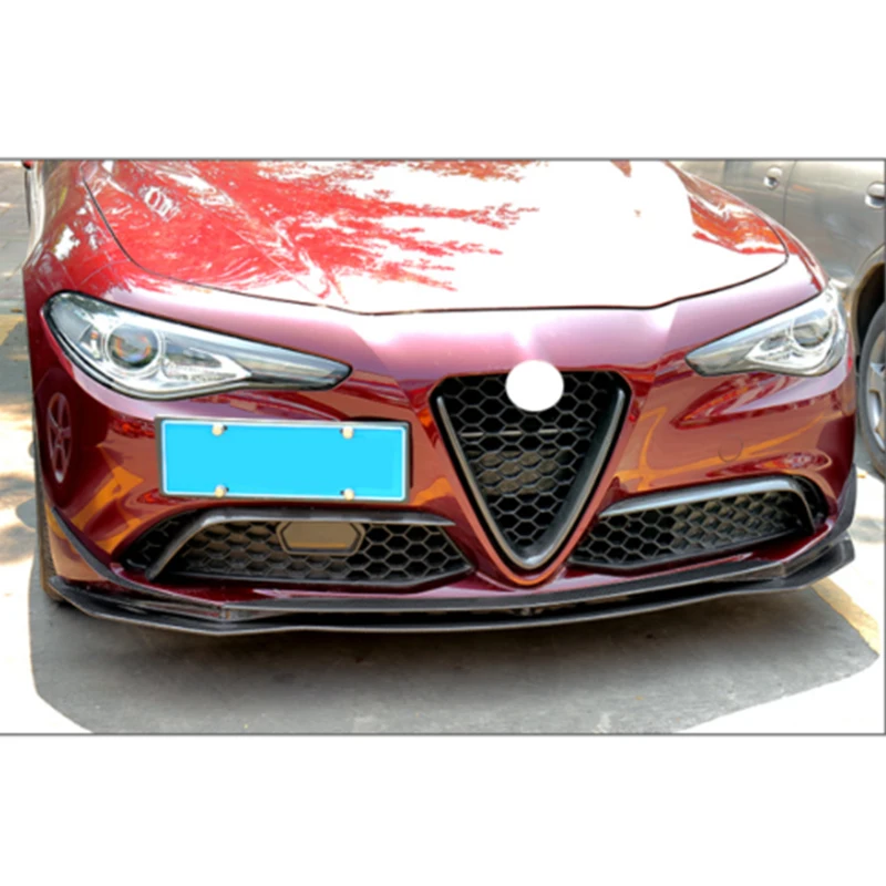 Front Fog Light Lamp Decoration Cover Trim Frame For Alfa Romeo Giulia Base Sedan 4-Door 2015 - 2020 Front Bumper Canards Fins