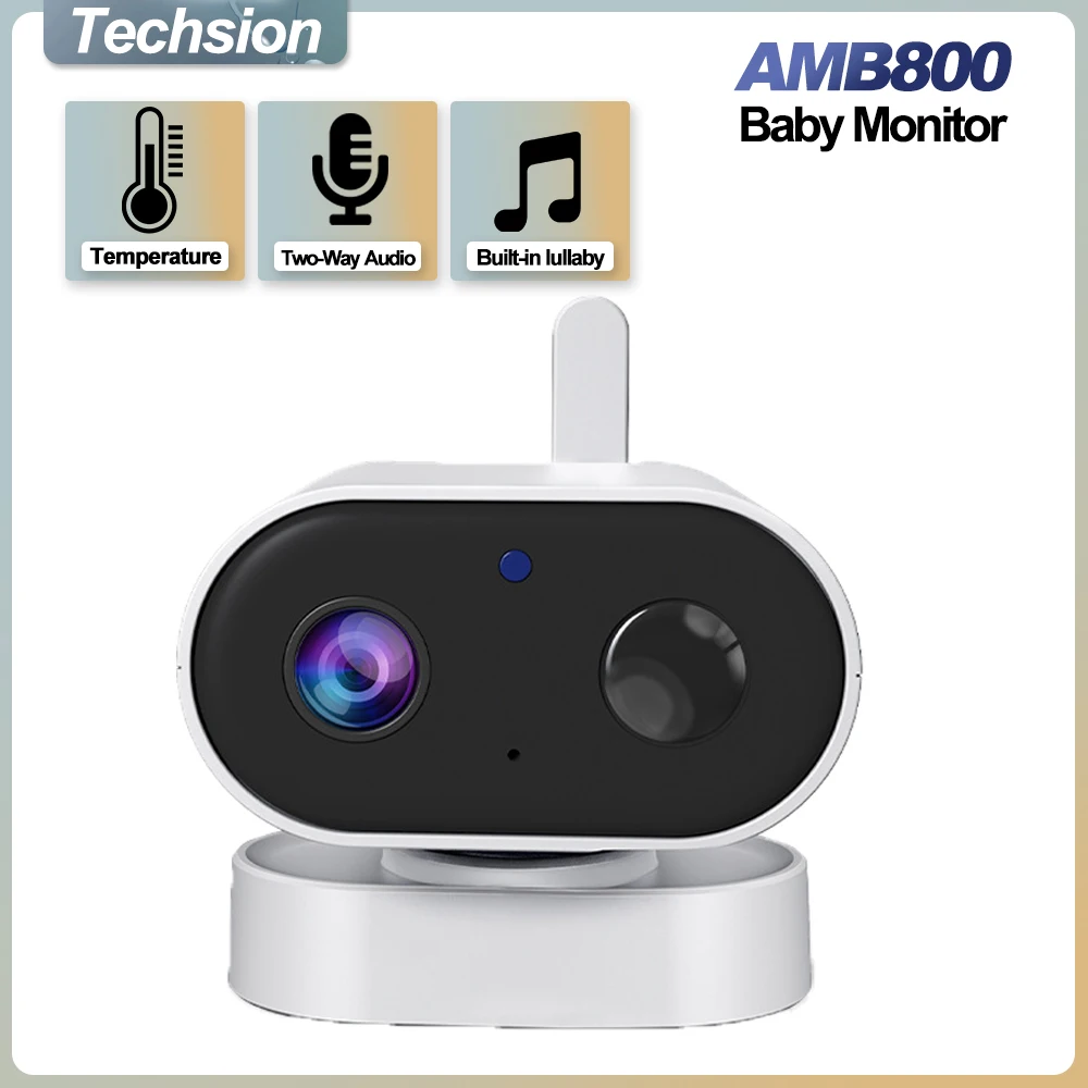 ABM800 Dedicated Camera 2.8 Inch Screen Baby Monitor PTZ Cam 2‑Way Audio Night Vision 3000mAh Battery VOX Nanny Babysitter Cam