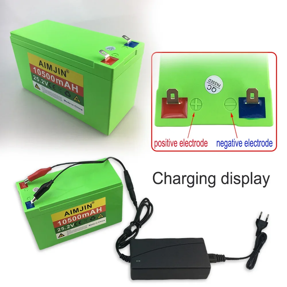 Li-ion battery pack 6S3P 25.2V 10500mAh, Agricultural Spray, Stereo, Outdoor Solar Light, Children's Electric Vehicle +Charger