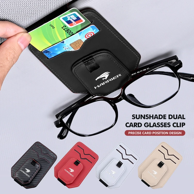 سيارة الشمس قناع نظارات كليب حامل النظارات الجلدية تخزين لتويوتا هارير 30 60 80 XU30 XU60 XU80 2022 2023 #1
