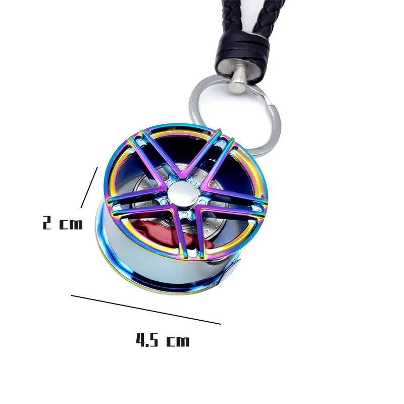 1 pièce, conception de pendentif de voiture en forme d'amortisseur de frein de moyeu de roue, décoration de clé de voiture de marque haut de gamme