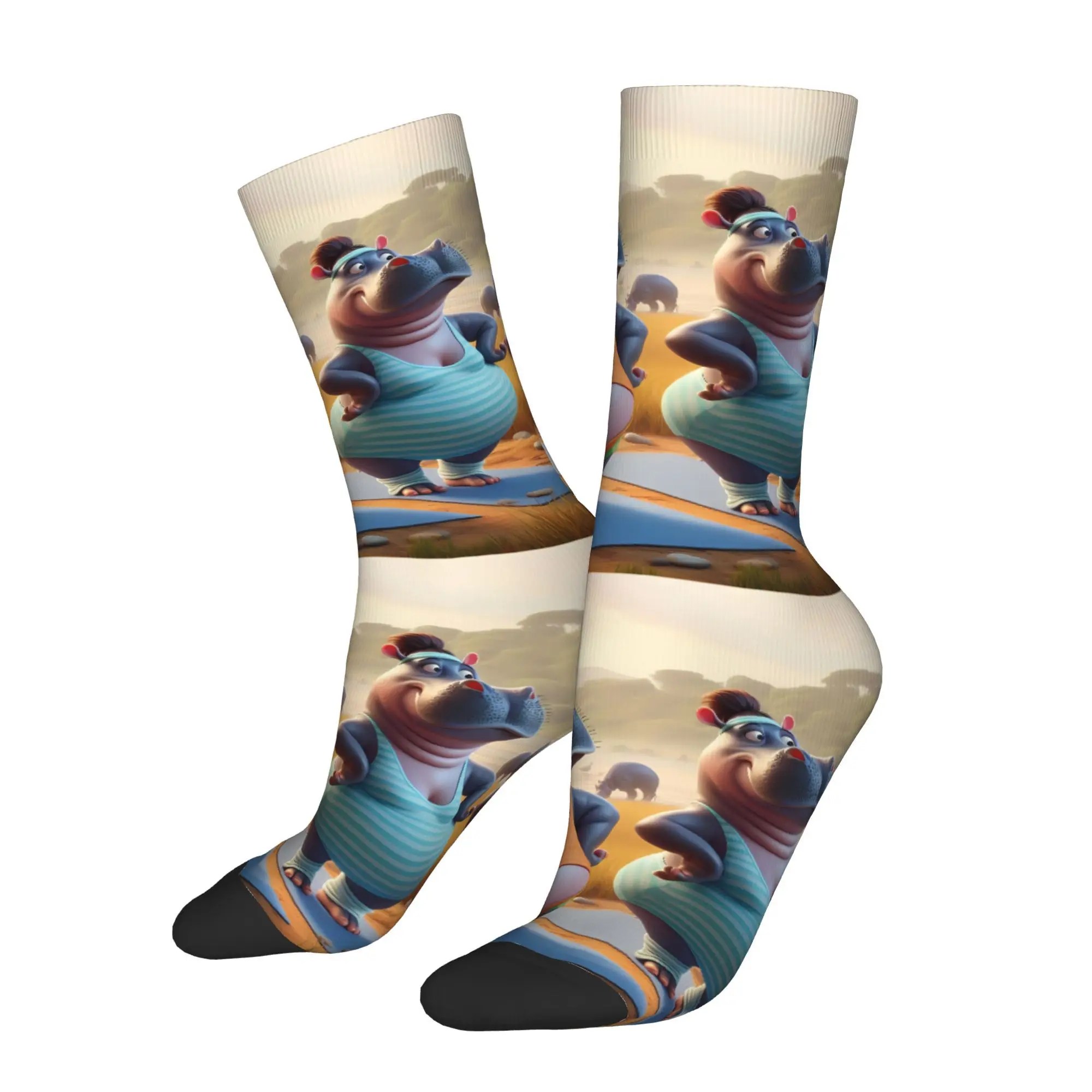 

Hippopotamus Socks Male Mens Women Spring Stockings Harajuku