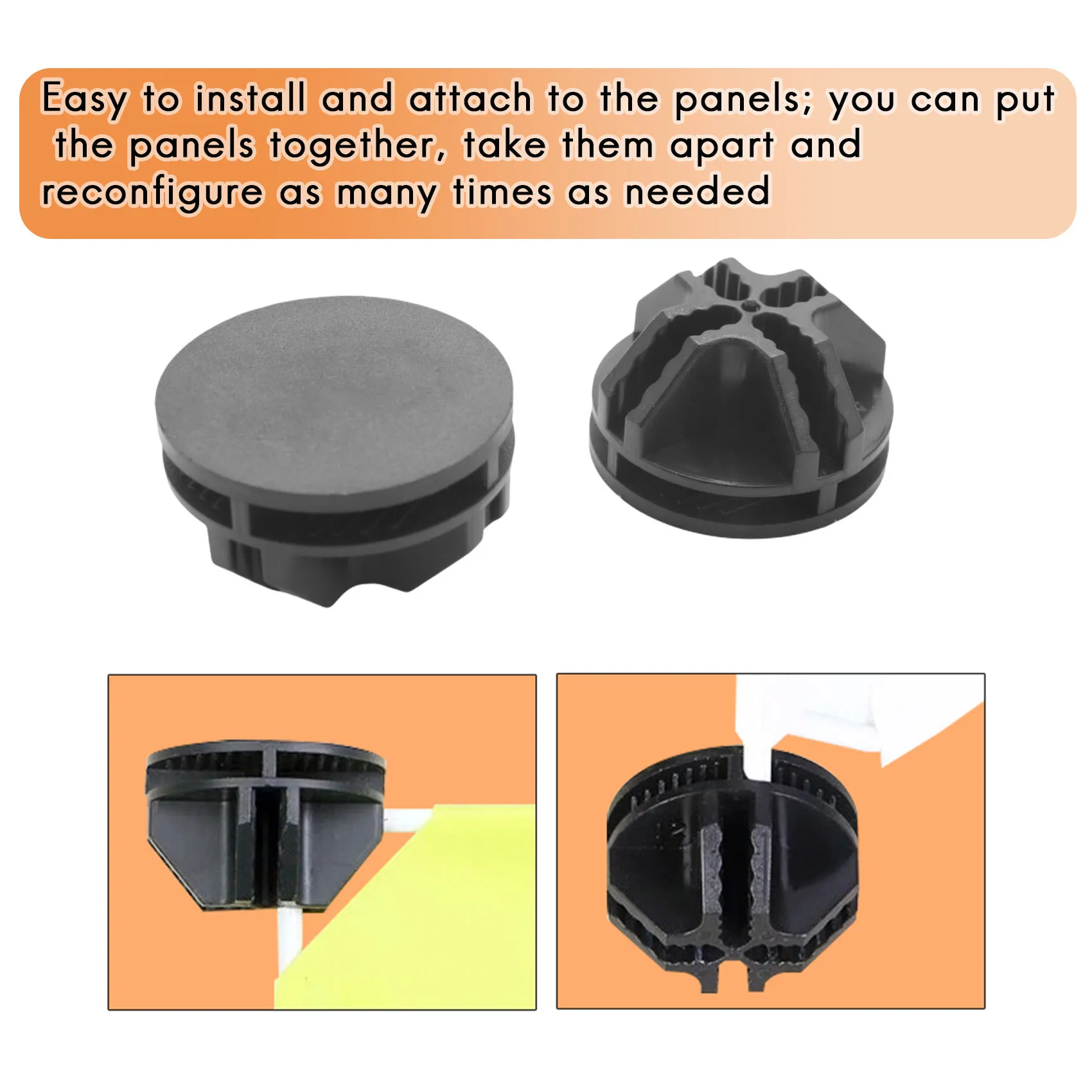 Проволочные квадратные пластиковые соединители для модульного органайзера-шкафа и квадратных стеллажей для хранения проволочной сетки, набор из 8 шт. (черный) ГОРЯЧИЙ