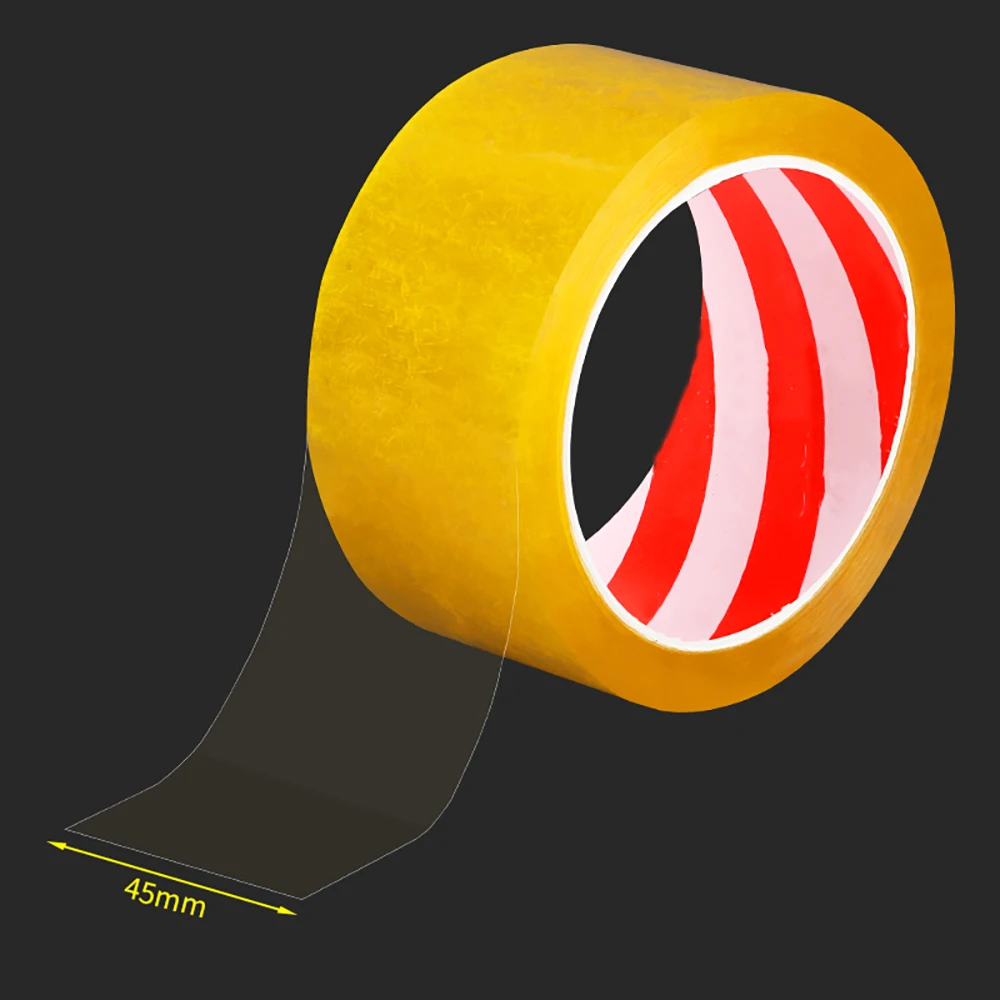 

1-2Roll Width 45mm Transparent Sealing Tape Single-Sided Strong Fixing Tape Strong Adhesive Packaging Sealing Tape