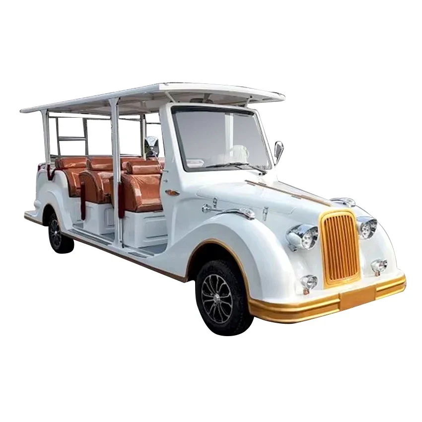 11 Seater Antique Battery Operated Golf Tourism Carts Vintage Cart Electric Classic Mini Sightseeing Car