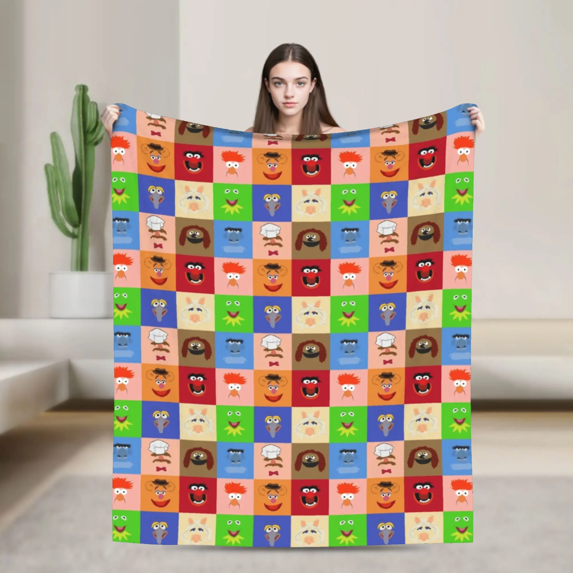 Sesames Streets  Blanket Cover Funny Face Flannel Throw Blankets Airplane Travel Decoration Ultra-Soft Warm Bedsprea,