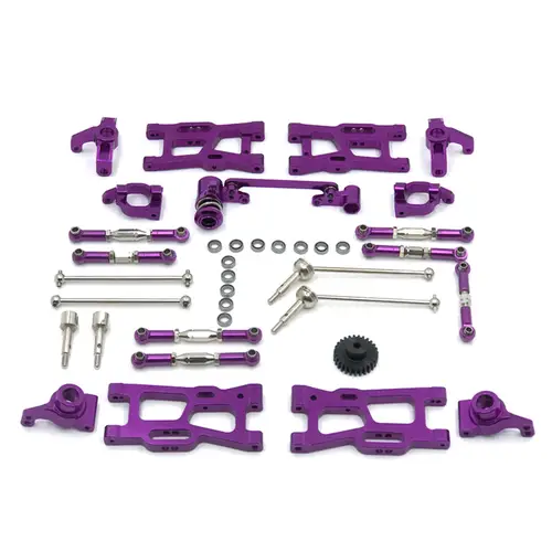 Wltoys 144010 144002 124017 124019 124018 144001 124007 RC car Parts Upgrade Metal Kit drive Shaft Pull Rod Swing Arm Steering - Image 7