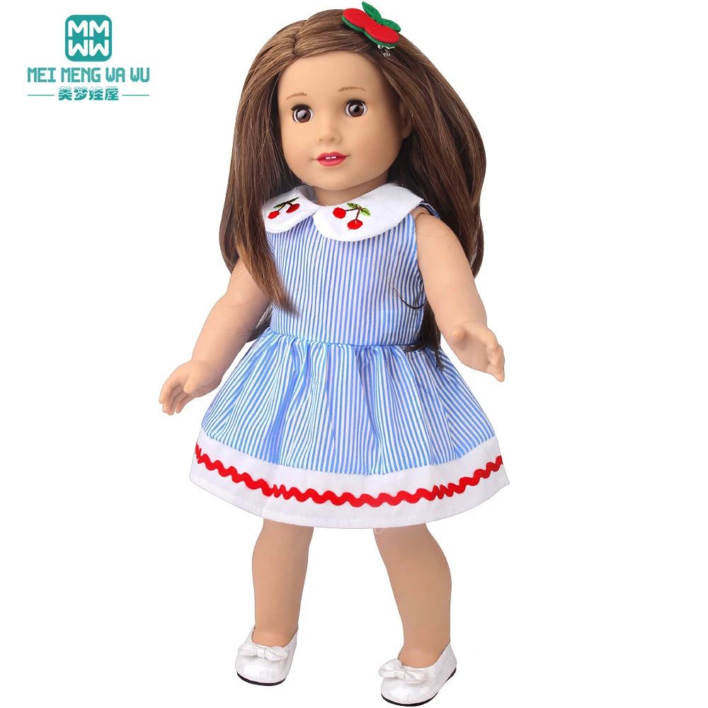 Puppe Kleidung Fit 45cm Spielzeug Amerikanische Puppe Mode Cartoon Gaze Kleid Hemd Hosen Schuhe Mädchen Geschenke – Detail 10
