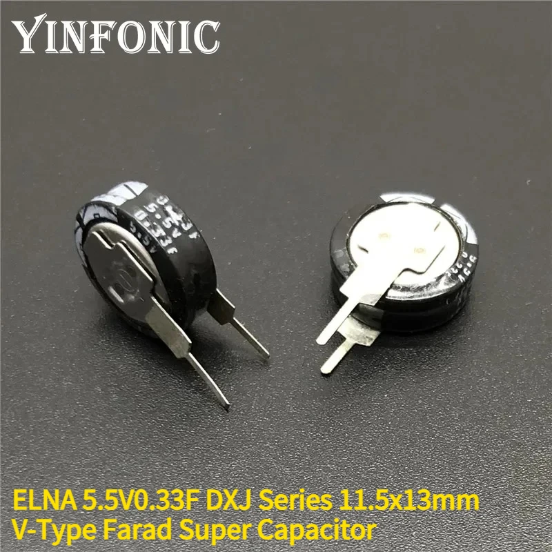 

2Pcs/10Pcs/50Pcs 0.33F/5.5V ELNA DXJ Series 11.5x13mm 5.5V0.33F V-Type Farad Super Capacitor