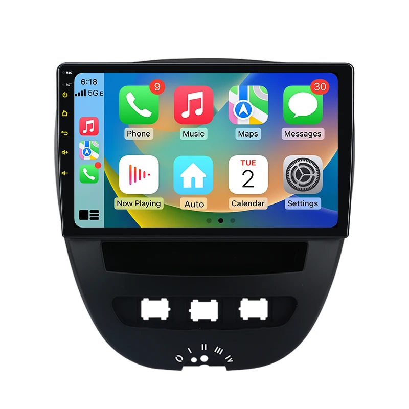 Junsun 10 Zoll Android 15 Autoradio für Peugeot 107 Toyota Aygo Citroen C1 2005 - 2014 Kabellos für Apple CarPlay Auto IPS Bildschirm Stereo Multimedia Videoplayer Automotive Smart Intelligent Systems