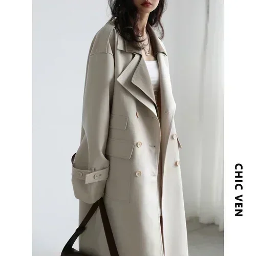 Женский тренч CHIC VEN из спандекса - стиль и комфорт — фото товара