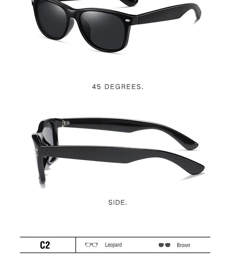 CRIXALIS Polarisierte Sonnenbrille für Herren, Retro-Spiegelbrille, für Herren, zum Fahren, Vintage, Reisen, Angeln, klassische Sonnenbrille für Damen, 400 – Detail 12