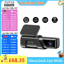 70mai Dash Cam M500 1944P 170FOV 70mai M500 Car DVR Dash Camera Recorder GPS ADAS 24H Parking Monitor eMMC built-in Storage