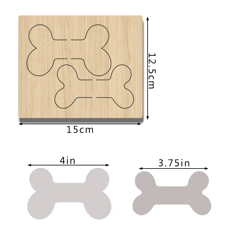 PR84   Wood Cutting Die For The Bone Shape Of The Dog, Which Is Suitable For Most Machines